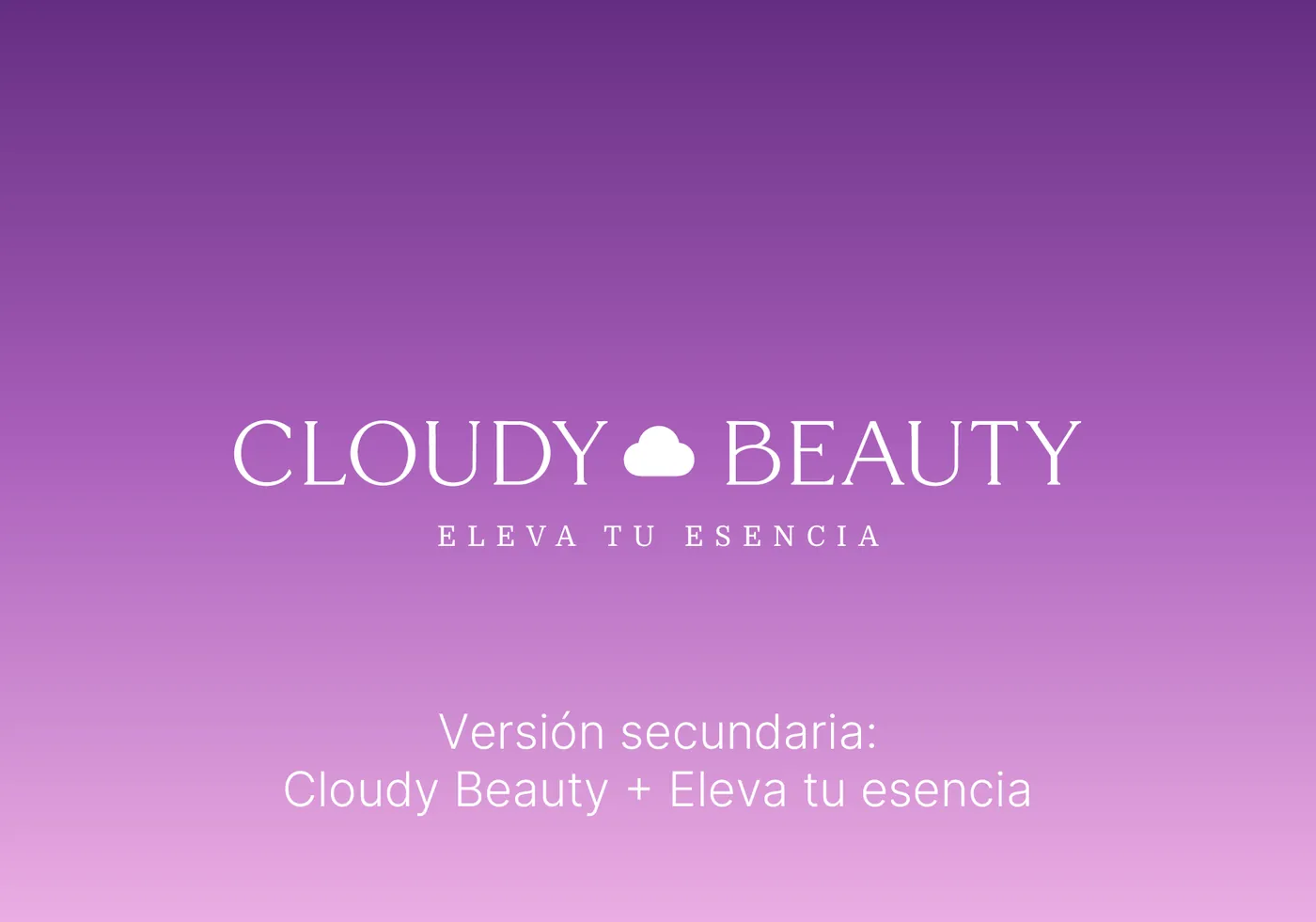 Versión secundaria del logotipo con el claim Eleva tu esencia