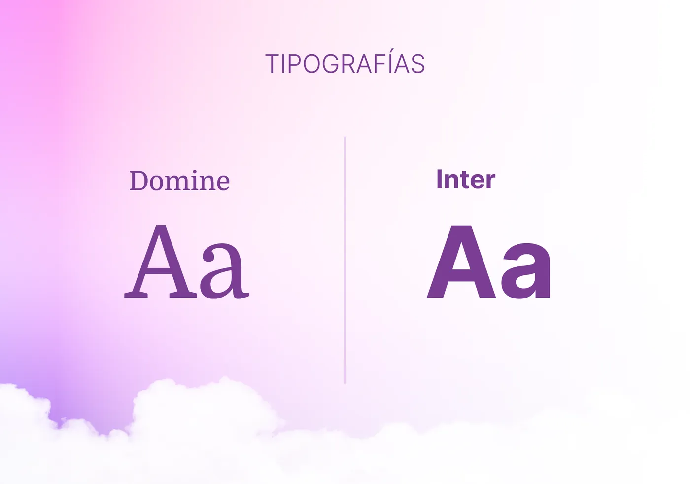 Tipografías Domine e Inter